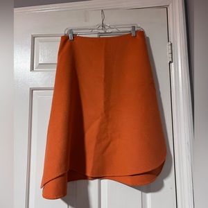 Jil Sander Asymmetrical Wool Skirt - Orange